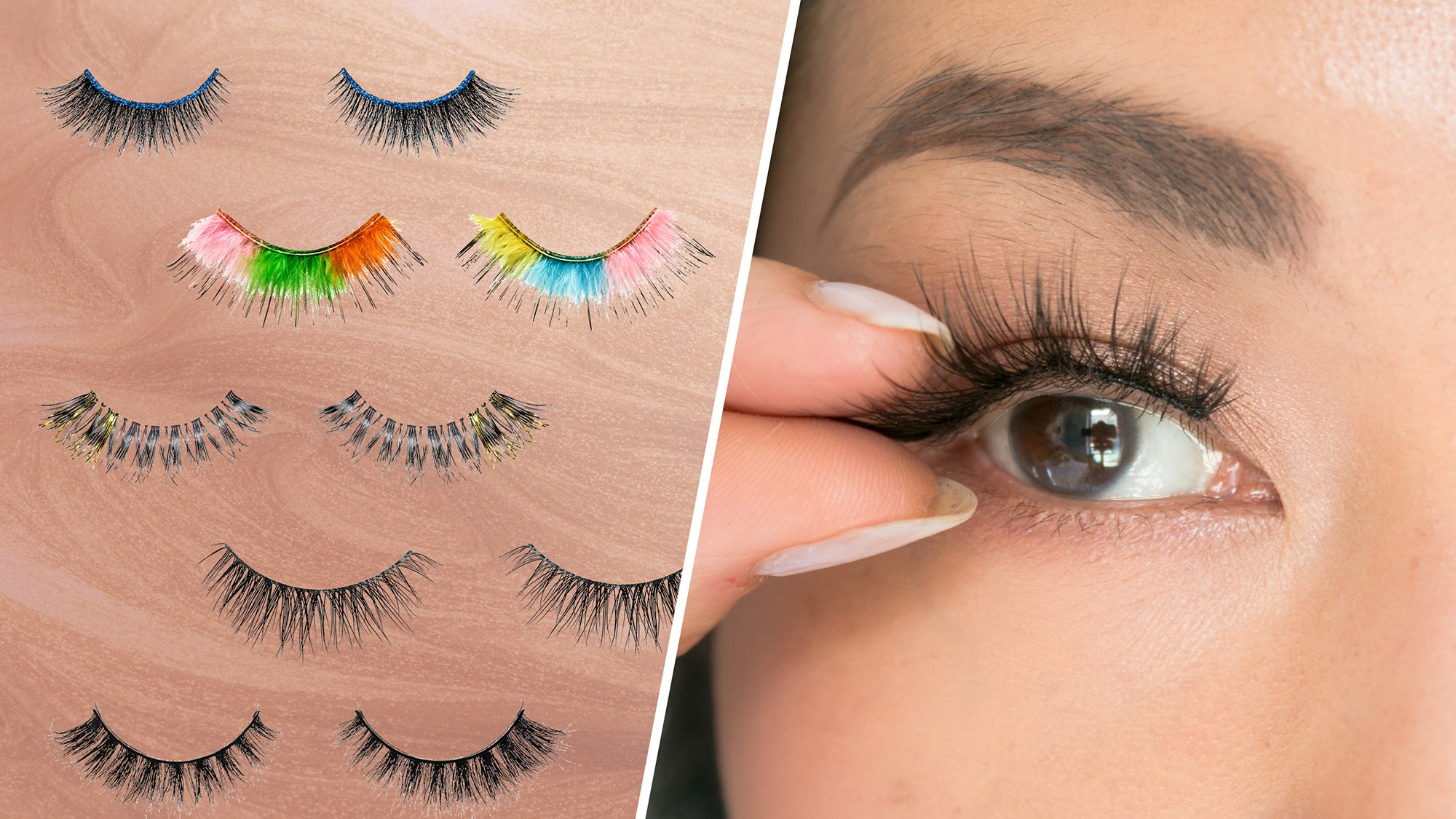 how to put on false eyelashes for beginners