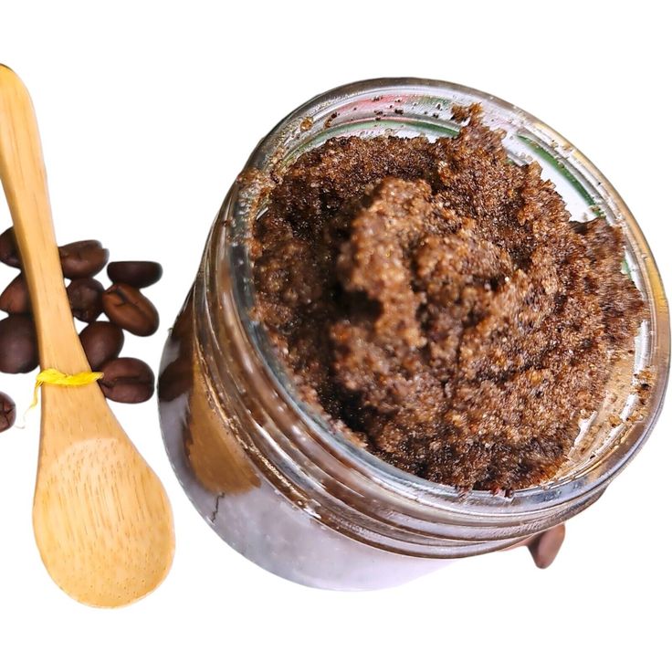 Coffee grounds scrub